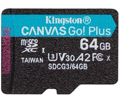  Зображення Карта пам'яті Kingston microSD   64GB C10 UHS-I U3 A2 R170/W70MB/s 